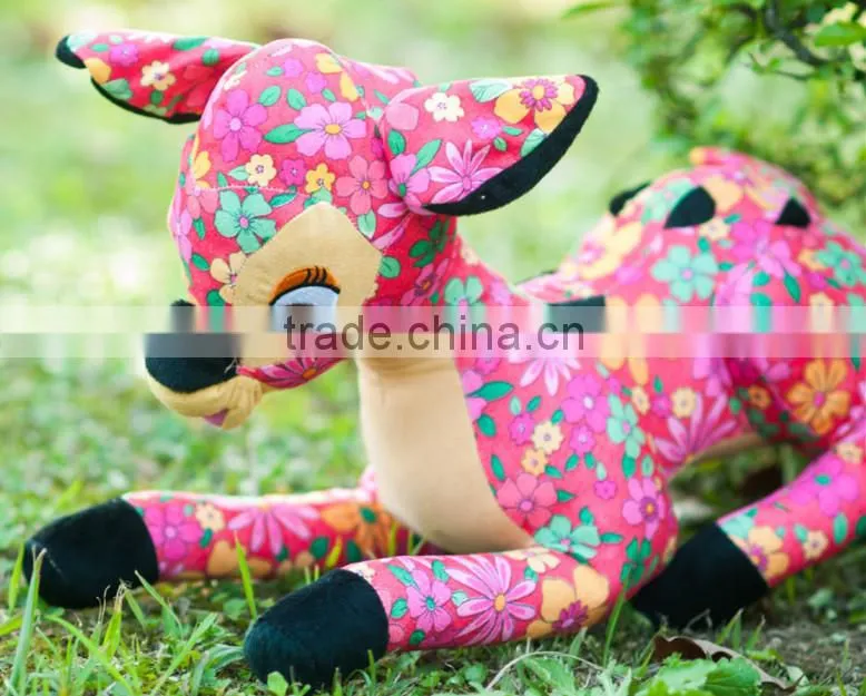 Cute sika deer stuffed fabric plush toy animal