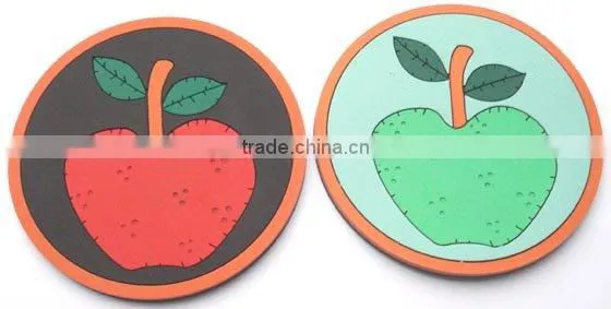 Customized soft pvc beer coaster printing with tiger shape