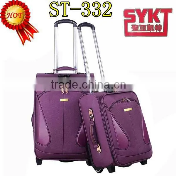 600D fabric 2 wheels business luggage for sale