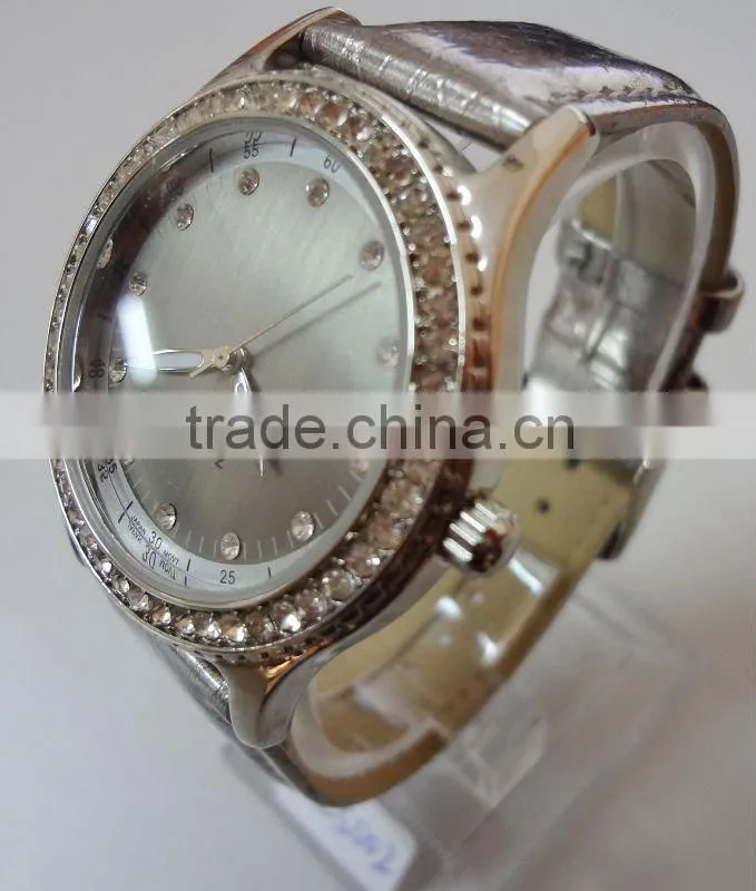 Genuine Leather diamond master watch with Japanese PC21S Movement.