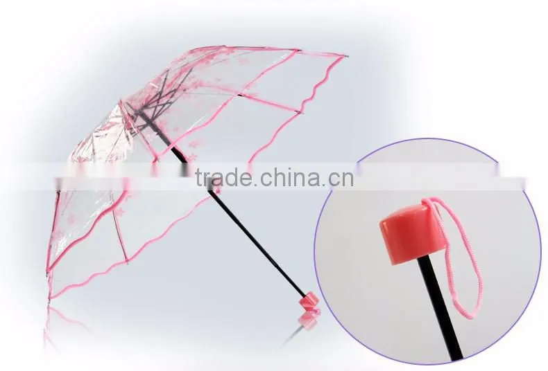 Hot sale ladies fashion 2015 abaya advertising kids child clear transparent umbrella