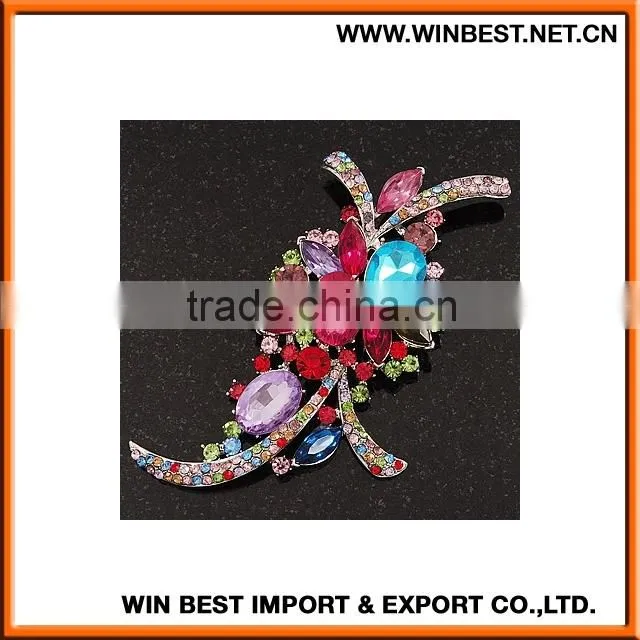 China new design popular rhinestone wedding brooch for dress, rhinestone brooch pin,hair brooches jewelry