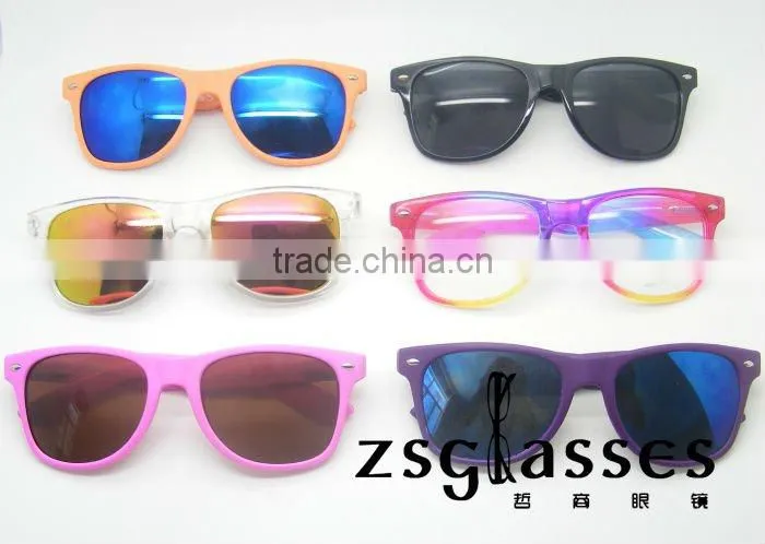 2012Cheap fashion custom made stripe glasses print logo in frame