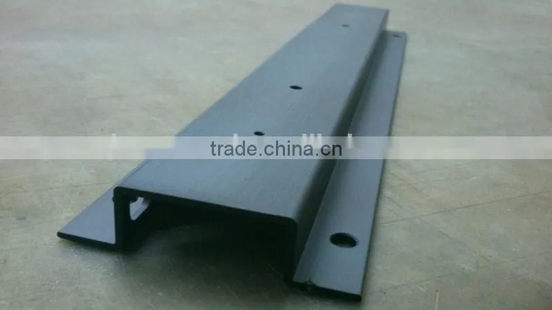 Black Anodized Perforated Extruded Profile Aluminum