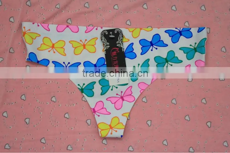 Ladies Sexy Butterfly Print Hot One Piece Tanga