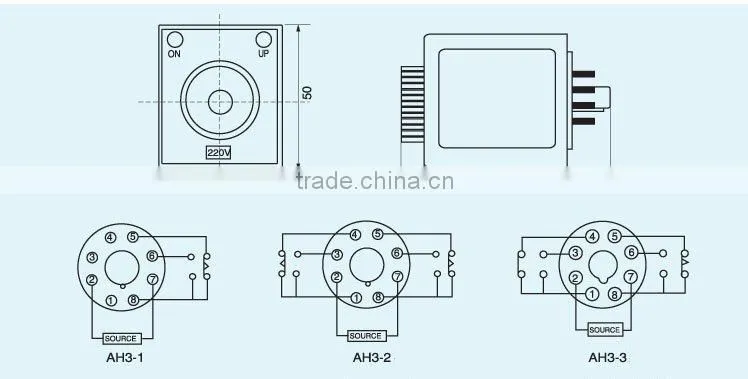AH3-3 Multi Range Adjustable Overload Digital Time Relays with CE