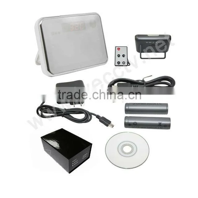 JVE-3311G Mirror Clock Camera With Motion Detection Remote Control 1280x960 AVI HD Home Security Mini Camera
