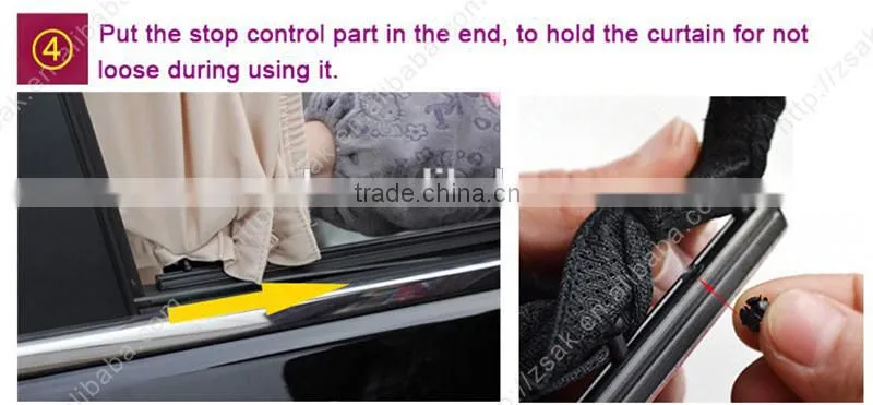 Privacy Mesh Car Window Curtain With Car Curtain Rail
