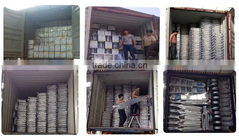 Aluminium tool stool scaffold work platform fold household multipurpose extension telescopic Ladder with CE/En 131 702cm