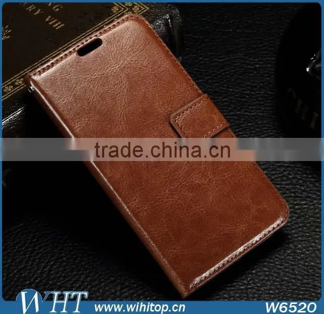 Crazy Horse Skin for Lumia 640 Flip Cover Case with Card Holder, for Nokia Lumia 640 Leather Case