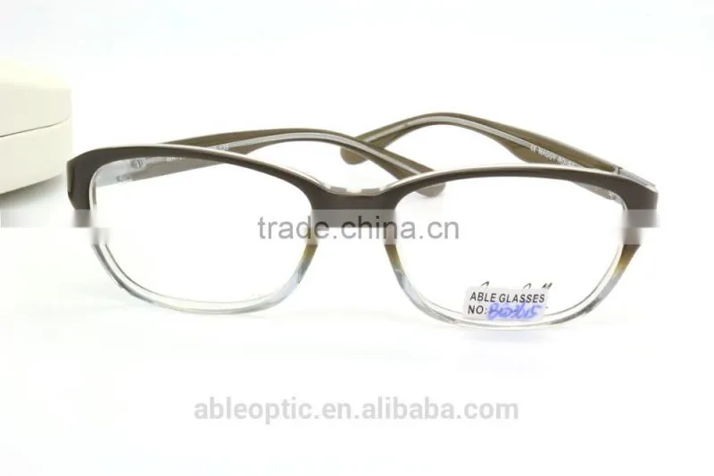 HOTSELLING lucency fade color fashion design acetate hand made spectacles optical frames eyewear eyeglasses