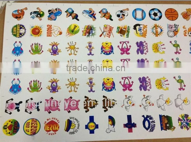 customized kids cartoon design temporary tattoo