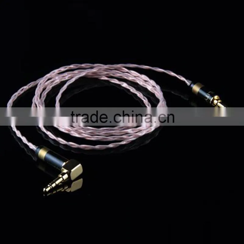 Custom 3.5MM Stereo Cable High Performance AUX Cable Silver Plated 3.5mm audio cable