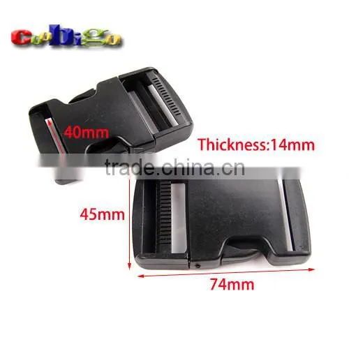 1-1/2"(40mm) Webbing Side Release Buckle Plastic for Tactical Backpack Straps #FLC406-40B
