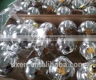 8w g125 filament led globe e27 dimmable