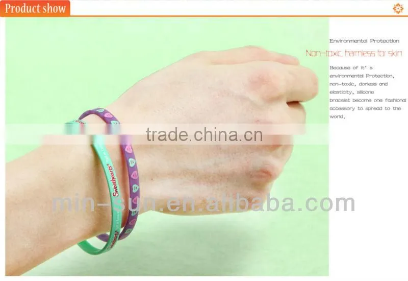2014 debossed 100% silicone bracelets wristbands