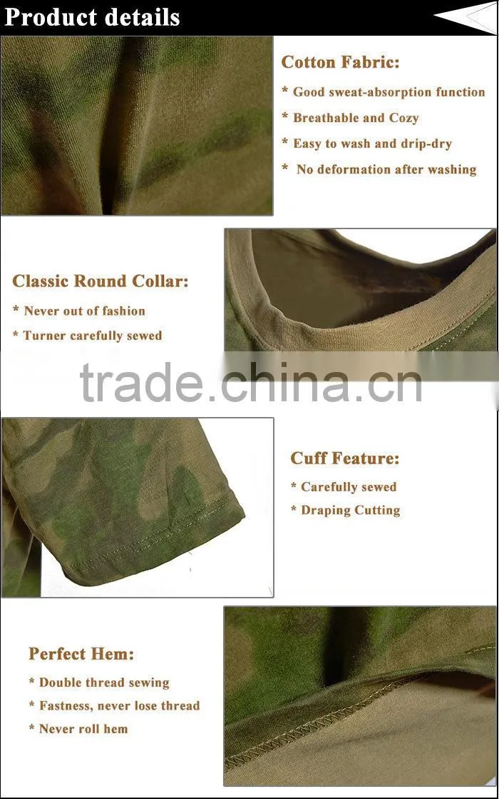 man t shirt short sleeve round neck a-tacs combat shirt