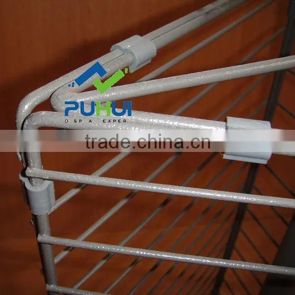 metal wire 3 sides rotating counter rack with good design