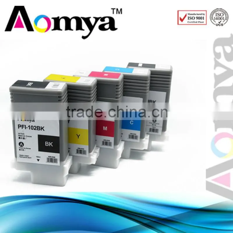 Aomya PFI 102,104 ink cartridge wide format cartridge For Canon IPF 510/iPF610/iPF710/iPF605/iPF720/iPF500/iPF700 made in china