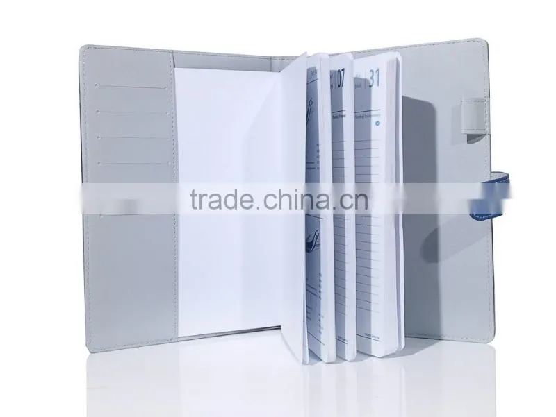 Promotional elegant pu leather notebook with card slot