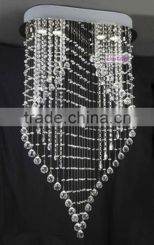 Crystal chrome indoor stair lighting