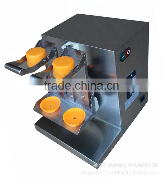 Plastic Packaging Material and Electric Driven Type Puffed Food Auto Filling And Sealing Machine, Small Cup Sealing Machine