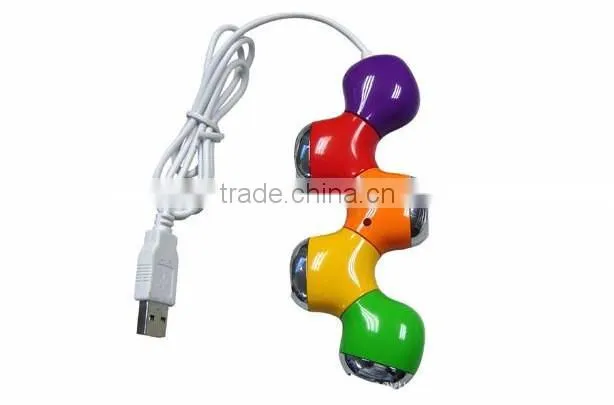 Flower-designed 4-port usb 2.0 hub for promotions business gifts