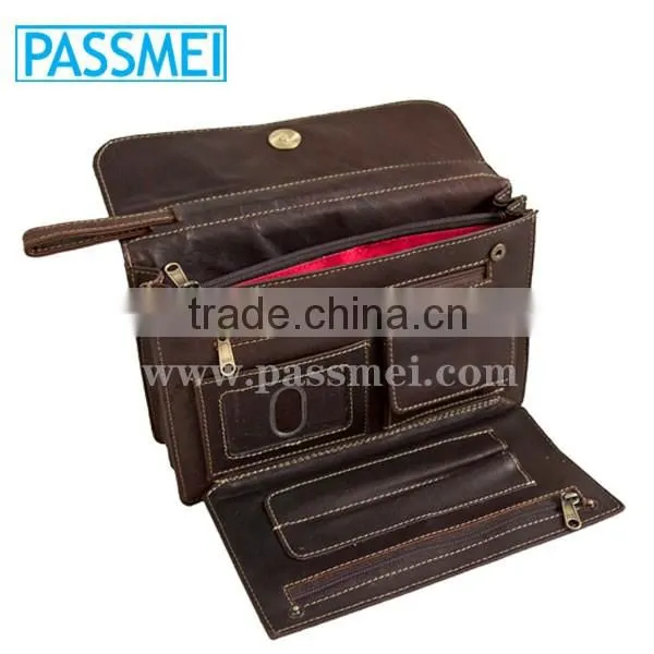 Prime Hide Genuine Leather Wrist Organizer Bag