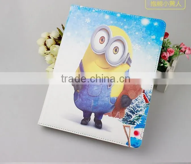 For iPad Air 3D Despicable Me 2 Rotation Leather Cover