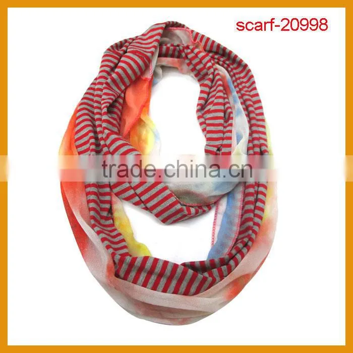 Very Beautiful European Loop Scarf, Chevron Infinity Scarf