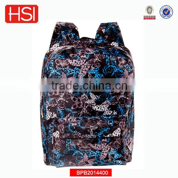 BSCI audited new products printed butterfly school bag