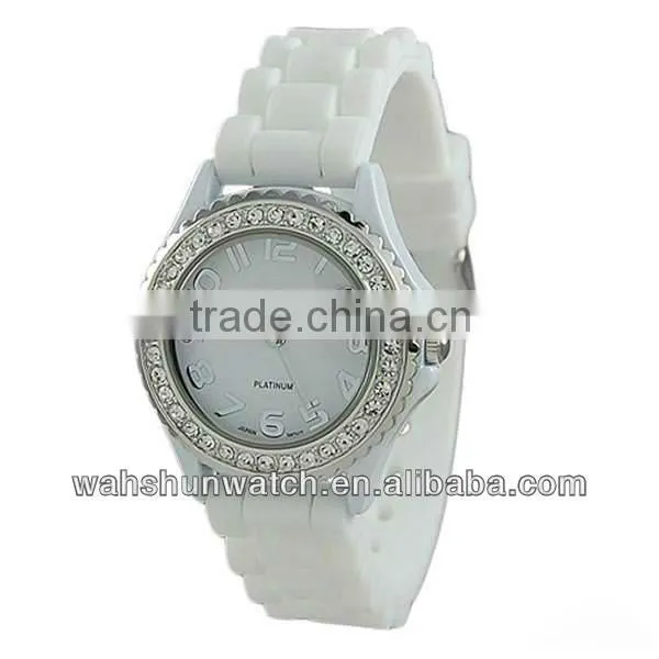 Designer Japanese quartz alloy case silicone band watches
