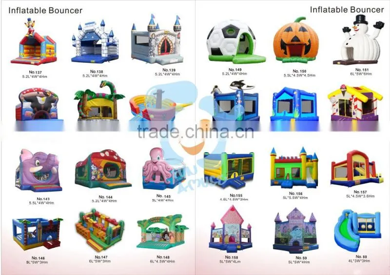 inflatable bouncer slide 0.55mm pvc tarpaulin inflatable bouncer combo