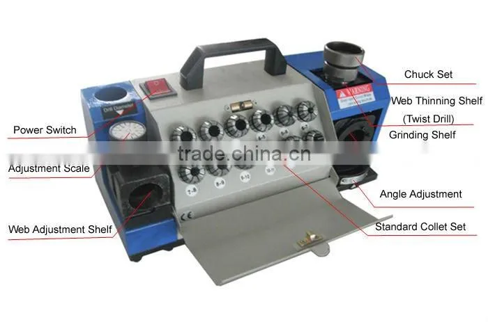 Resharpening Drill for H.S.S Sheet Metal, Grinding Machine