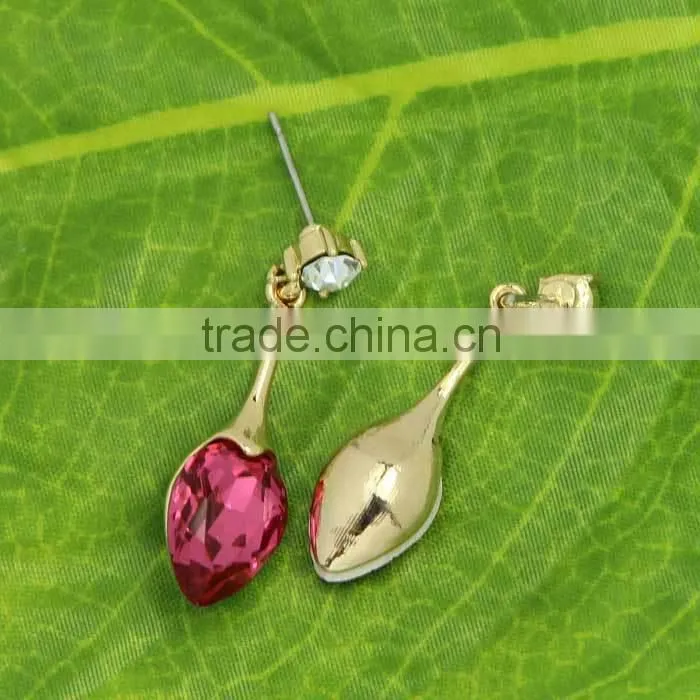 High Quality Deep Pink Fashion Drop Earring Wholesale J0704F07