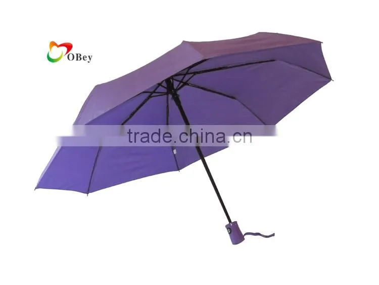 21"*8K Wind-resistant auto open and close 3 folding umbrella