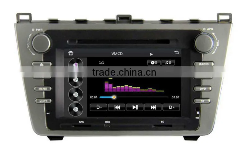 ZESTECH GPS digital media player car dvd cd player FOR MAZDA 6 with Win CE 6.0 system 800MHz 3G Phone GPS DVD BT