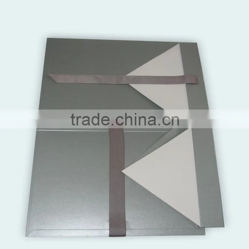 luxury glossy sliver gray folding box logo customizable