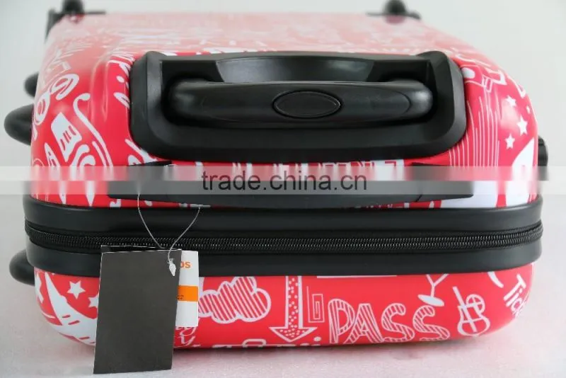 Beautiful Printed ABS+PC trolley luggage case