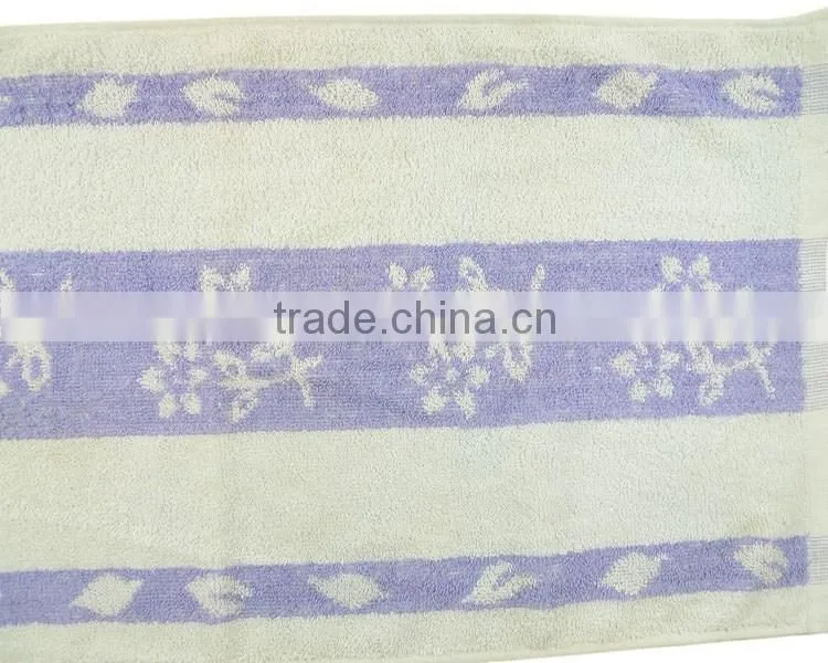 Fresh Leaf Pattern Cotton Jacquard Hand Towel