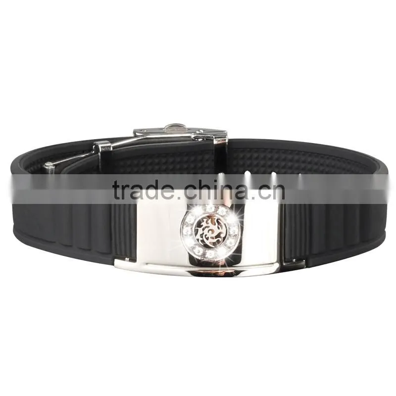 Noproblem D001 FDA titanium fashion charm power health germanium bio magnetic bracelet