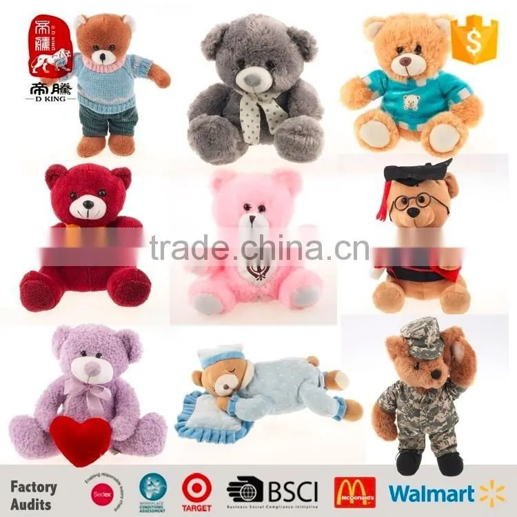 25cm Plush Bear Imported from China Air Force Bear Luxury Teddy Bear