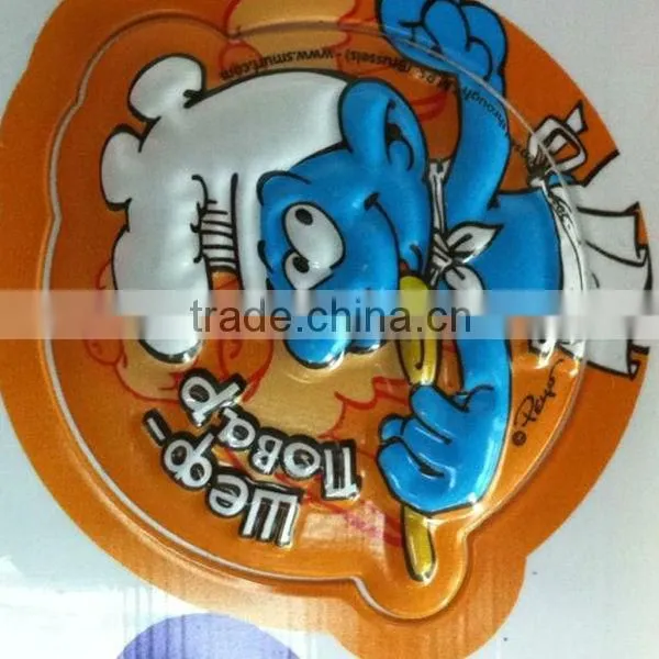 high quality 3D embossed sticker vinyl sticker puffy sticker
