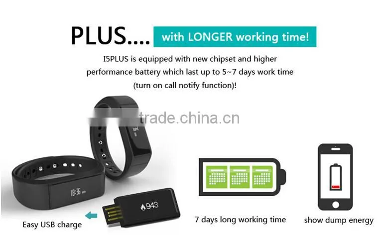 Original i5 plus smart bracelet ip65 waterproof watches 0.91" oled smartband bluetooth 4.0