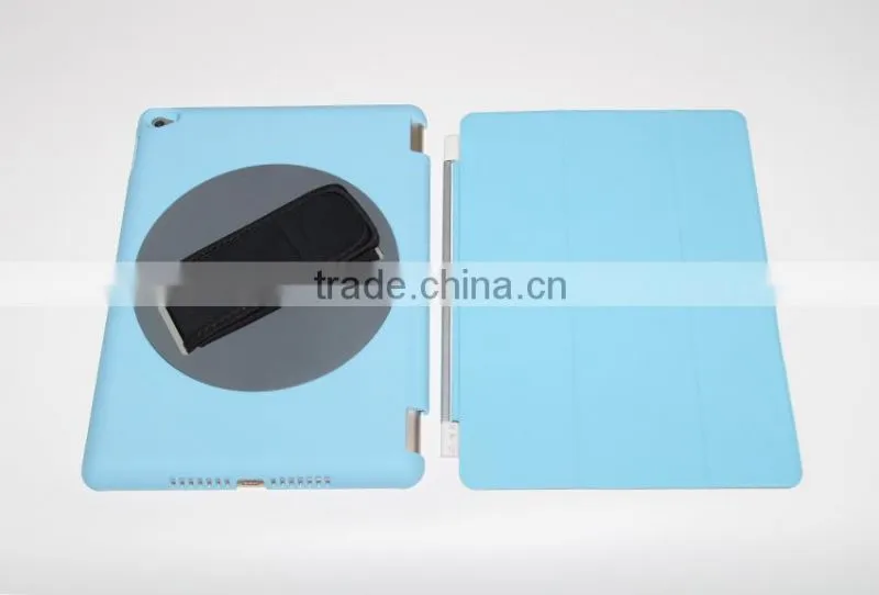 Factory Outlet Patent Item 360 Rotation handheld PC back case PU Smart front flip cover for iPad air 2