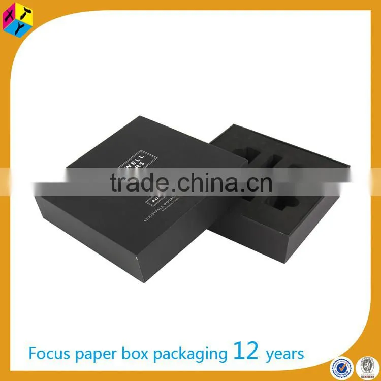 plain cosmetic product black custom box printing