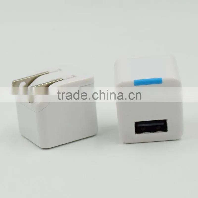 custom new product 5V/1A foldable mobile phone portable usb travel charger