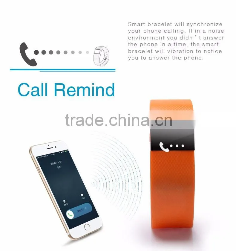 New BLE 4.0 IOS Android software TI chipset TW64 custom sport fitness bracelet