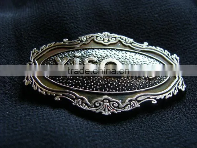 Hot selling custom metal logo plate for handbags