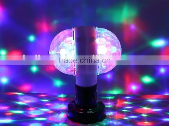 360 degree double side 6w rgb rotating stage light led